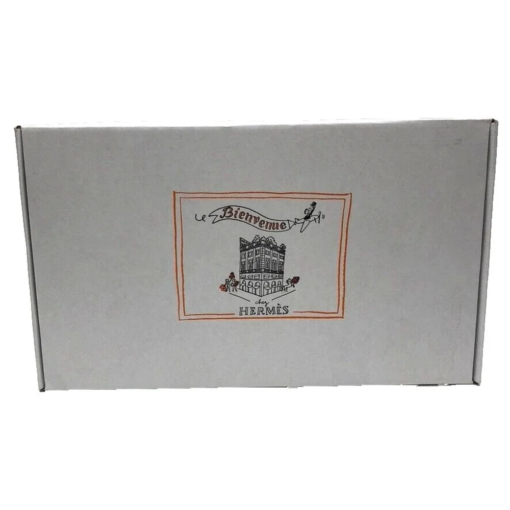 Authentic Hermes White Storage Gift Box Shopping Empty 16x9.5x3 Rectangle Medium